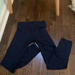 size 8/10 girls navy athleta full length leggings